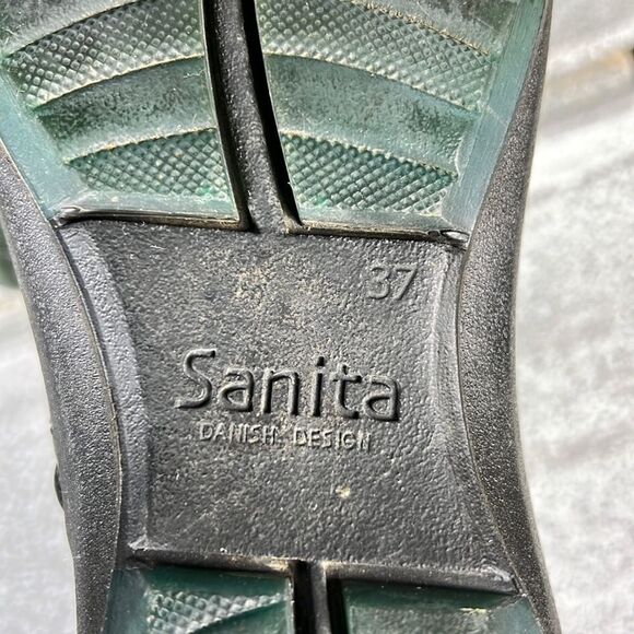 Sanita Professional Danish Clogs Shoes Black Leather - Picture 8 of 8